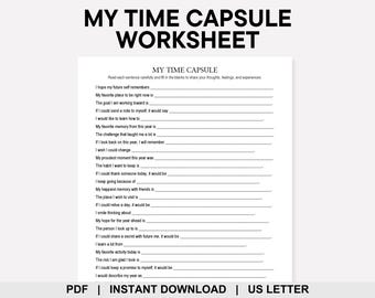 Feuille de travail sur ma capsule temporelle, Tout sur moi, Lettre à mon futur moi, Souvenir souvenir, Activité de fin d'année, Rentrée scolaire, État d'esprit de croissance