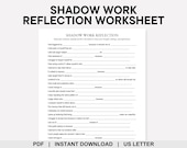 Shadow Work Reflection Worksheet, Inner Child, Trauma Healing, Self Discovery, Childhood Memories, Personal Growth, Emotional Regulation