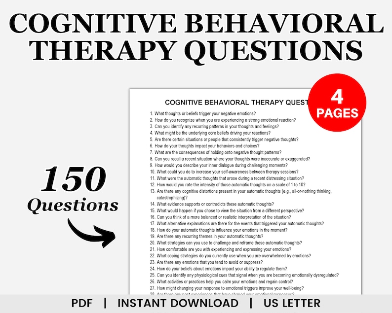 Cognitive behavioral therapy cbt questions cbt questions counseling