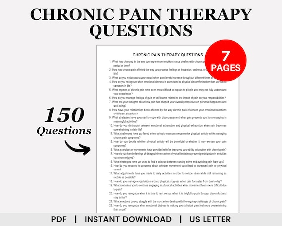 Chronic Pain Therapy Questions, Pain Management, Pain Therapy, Physical Therapy, Chronic Illness, Chronic Fatigue, Depression, Anxiety