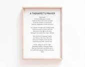 A Therapist's Prayer Wall Art, Therapy Office Decor, Therapist Gifts, Therapist Print, Therapist Wall Decor, Counselor Gift, Prayer Wall Art