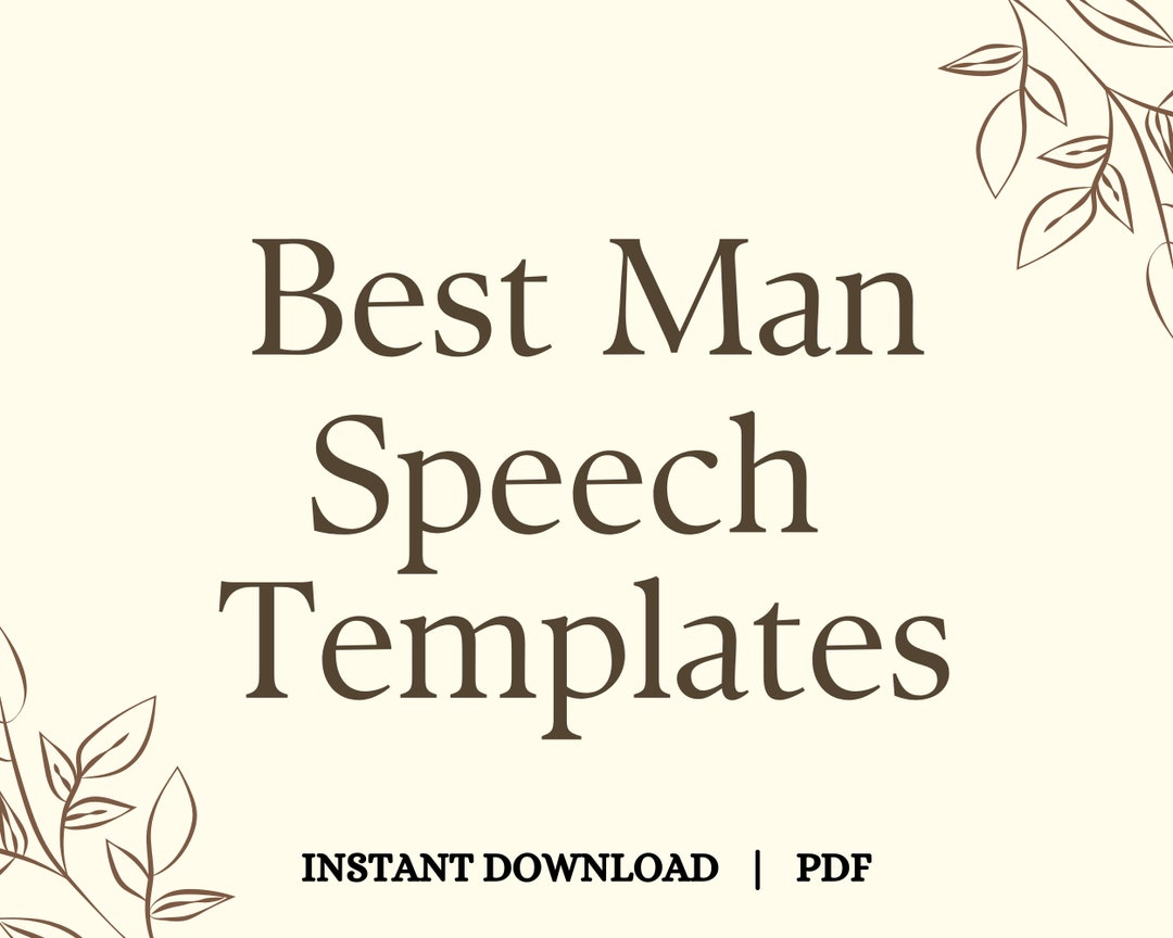 5 Best Man Speech Templates Best Man Speech Best Man Speech Etsy