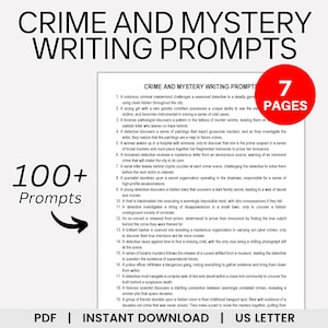 Crime and Mystery Writing Prompts, Writing Prompts for Crime and Mystery, Crime and Mystery Story Ideas, Crime Prompts, Mystery Prompts