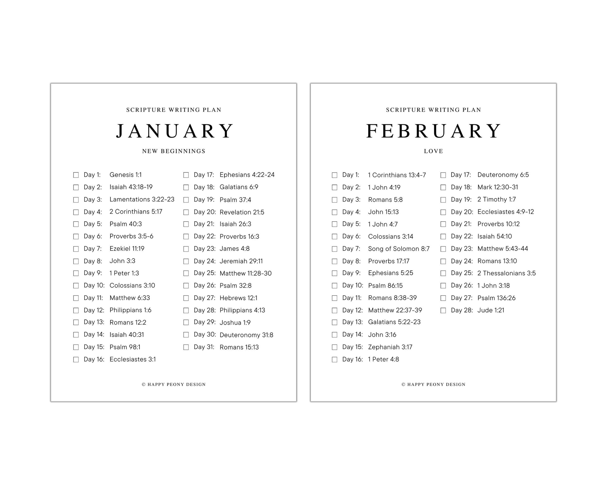 Scripture Writing Plan, Monthly Bible Reading Plan, Daily Bible Reading ...