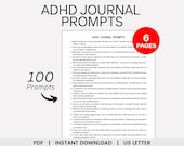 ADHD Journal Prompts, ADHD Planner, Therapy Journal, Executive Function, Emotional Regulation, Self Esteem, Self Worth, Self Regulation