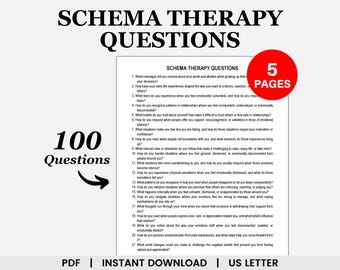 Schema Therapy Questions, Schema Questions, Early Maladaptive Schemas, Schema Domains, Schema Modes, Personality Disorder, CBT Therapy