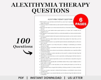 Alexithymia Therapy Questions, Emotional Blindness, Emotion Processing, Emotional Awareness, ADHD, Autism, Neurodivergent, Coping Skills