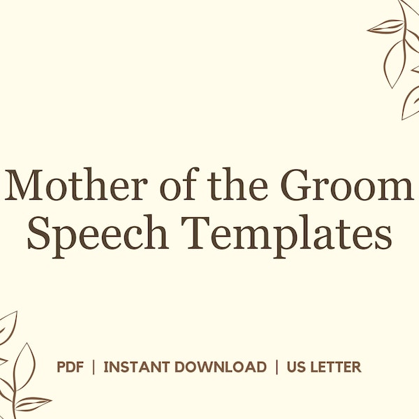 Mother of the Groom Speech Templates, Mother of Groom Speech, Mom Wedding Speech, Wedding Speech Templates, Speech for Bride and Groom