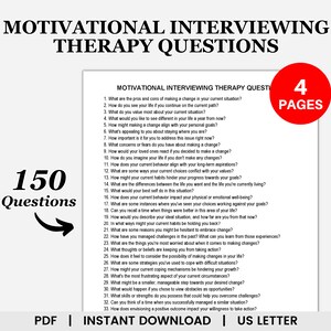 Motivational Interviewing Therapy Questions, Counseling Questions ...