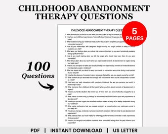 Domande sulla terapia dell'abbandono infantile, Trauma infantile, Terapia del bambino interiore, Terapia del trauma, Domande sulla terapia, Domande sulla consulenza