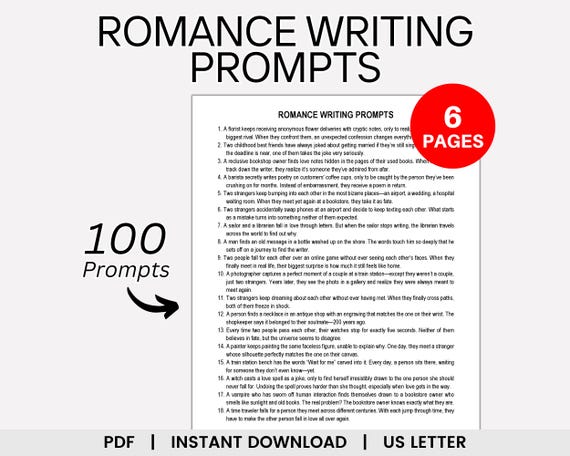 Romance Writing Prompts, Contemporary Romance, Historical Romance, Fantasy Romance, Dark Romance, Romantasy, Creative Writing, Novel Planner