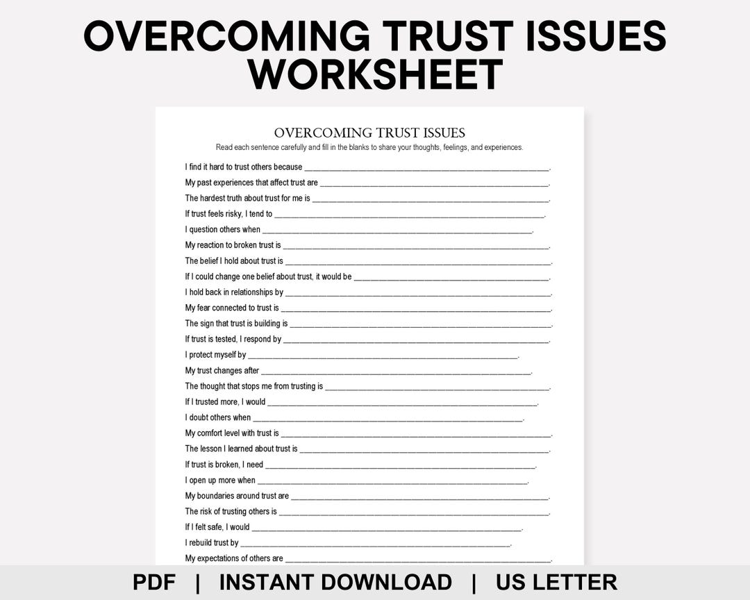 Mistrust Worksheet.pdf Overcoming Trust Issues Worksheet, Betrayal Trauma, Relationship ...