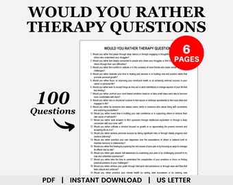Would You Rather Therapy Questions, Conversation Starters, Icebreaker Game, Get To Know You Game, Table Talk, Therapy Games, Group Therapy