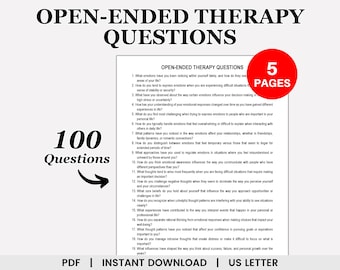 Open Ended Therapy Questions, Open Ended Counseling, Open Ended Questions, Open Ended Interview, Therapy Questions, Counseling Questions