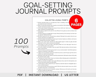 Goal Setting Journal Prompts, Goal Planner, Life Goals, Vision Board, Manifestation, Law of Attraction, Growth Mindset, Intentional Living