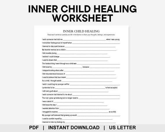 Inner Child Healing Worksheet, Childhood Trauma, Trauma Healing, Shadow Work, Emotional Regulation, Attachment Style, Self Compassion