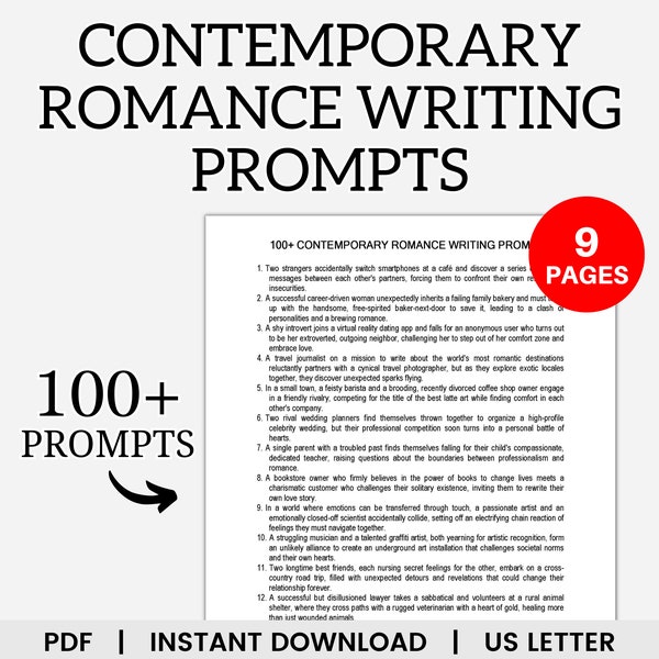 Contemporary Romance Writing Prompts, Romance Writing Prompts, Writing Prompts for Romance, Romance Fiction Prompts, Romance Story Ideas