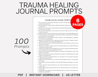 Trauma Healing Journal Prompts, Journal Prompts for Healing Trauma, Trauma Journal Prompts, PTSD Journal Prompts, Trauma Questions