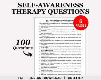 Self Awareness Therapy Questions, Self Identity, Self Development, Self Worth, Self Compassion, Inner Critic, Personal Values and Beliefs