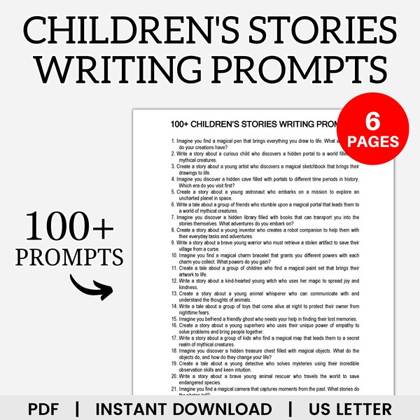 Children's Stories Writing Prompts, Writing Prompts for Children's Stories, Children Writing Prompts, Children's Book Ideas, Writing Prompts