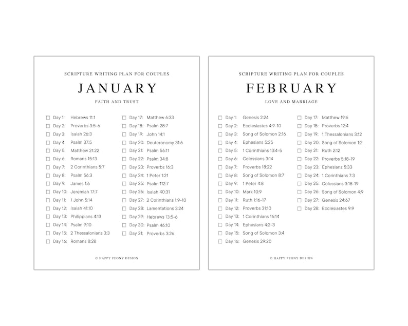 Scripture Writing Plan for Couples, Bible Reading Plan, Bible Verses ...