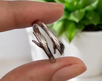 Gold Hug Ring: Dainty Stacking Ring