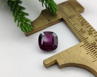 9mm Rhodolite Garnet Cushion cut, Natural Rhodolite Garnet, Calibrated Rhodolite Garnet, High Grade Rhodolite Cushion Cut, June Birthstone.