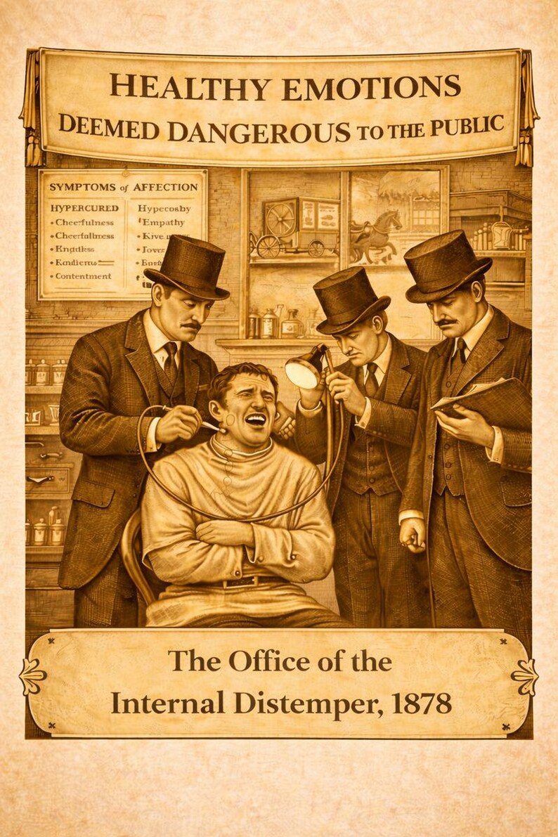 Victorian Absurdities Print | the Office of the Internal Distemper 1878 ...