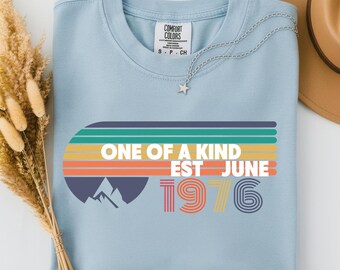 Personalized 1976 Retro Birthday T-Shirt, Vintage 50th Birthday Gift, Unisex T-Shirt Men & Women, Classic Retro Vintage Custom Tee