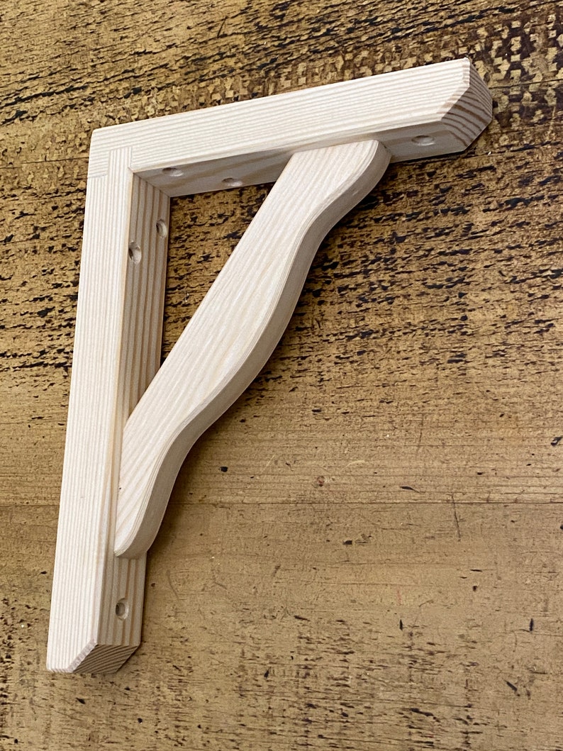Wooden Shelf Bracket Pine Shelf Bracket Traditional Shelf Bracket
