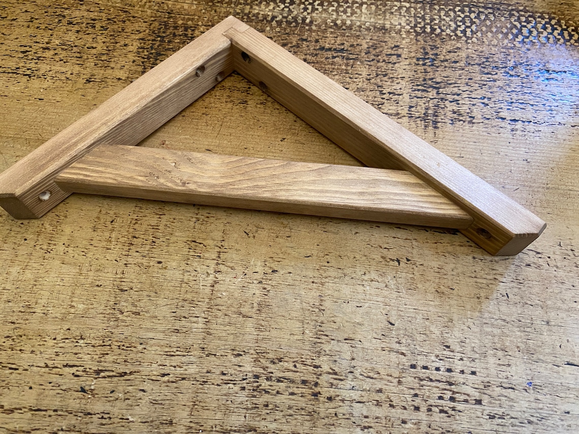 Wooden Shelf Bracket Pine Shelf Bracket Traditional Shelf Bracket ...