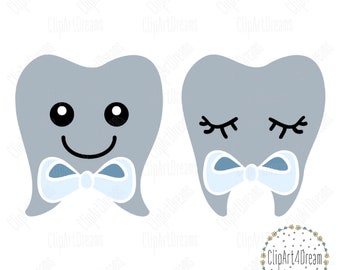 Tooth fairy SVG, Teeth svg, Tooth fairy bag Boy svg dental bags clipart Cut Files Cricut Silhouette Studio DXF File PDF