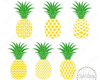 Pineapple SVG cut files Summer Pineapple clipart Svg Dxf cutting file for Cricut Silhouette PNG PDF