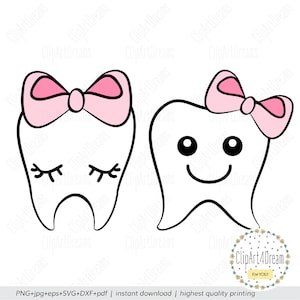 Tooth fairy SVG, Teeth svg, Tooth fairy outline bag Girl svg dental bags clipart Cut Files Cricut Silhouette Studio DXF File PDF