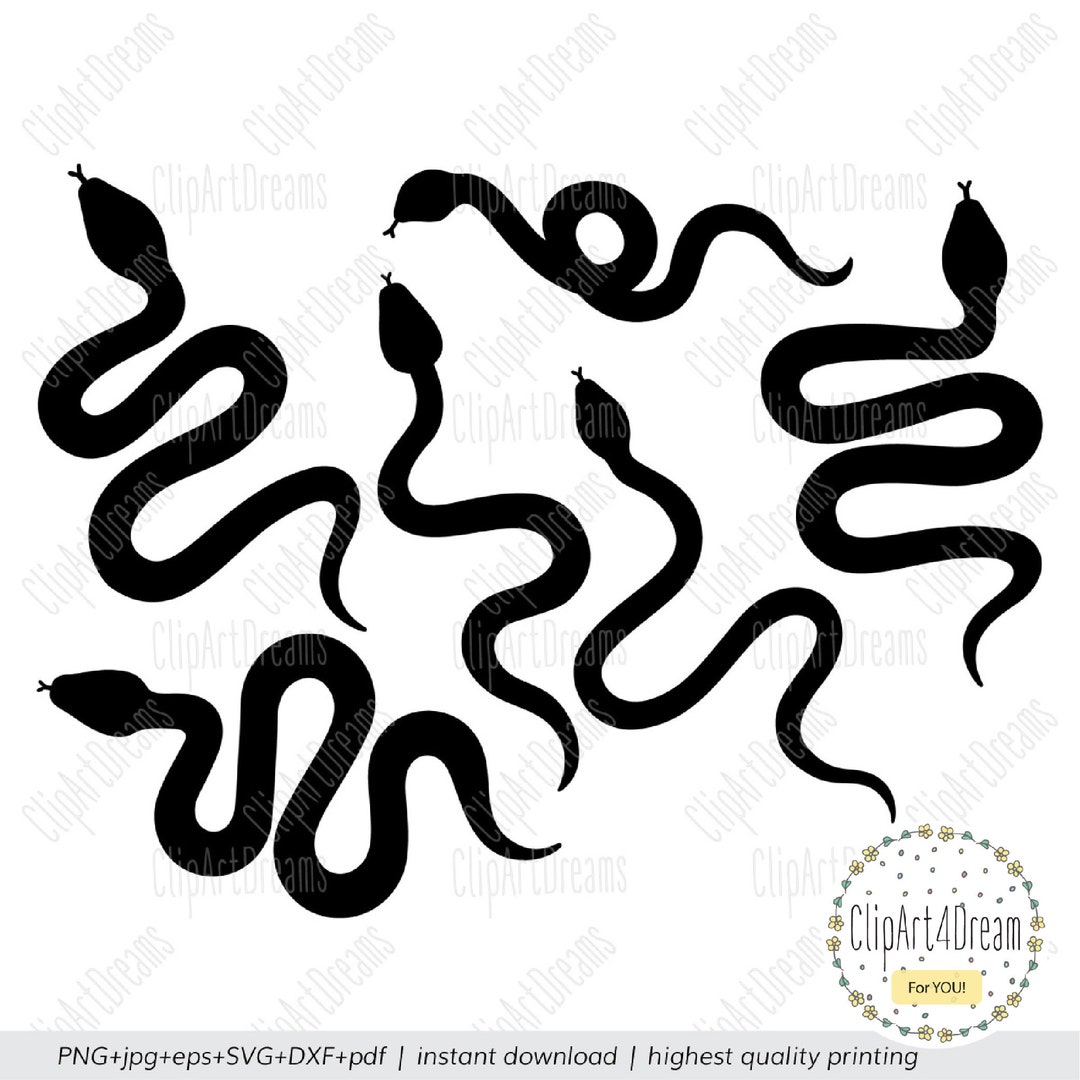 Snake SVG, Reptile Python Svg Clipart Snakes Cut Files for Cricut ...