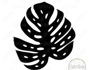 Monstera SVG Tropical plants leaves Svg Monstera leaf Silhouette Cricut cutting file cut files for Cricut DXF PDF