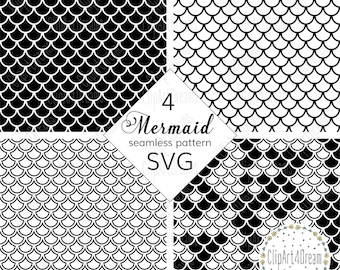 Mermaid Scale SVG, Seamless Mermaid Scales Pattern svg geometric fish Patterns dxf PNG DXF svg cut files for Cricut Silhouette cutting file