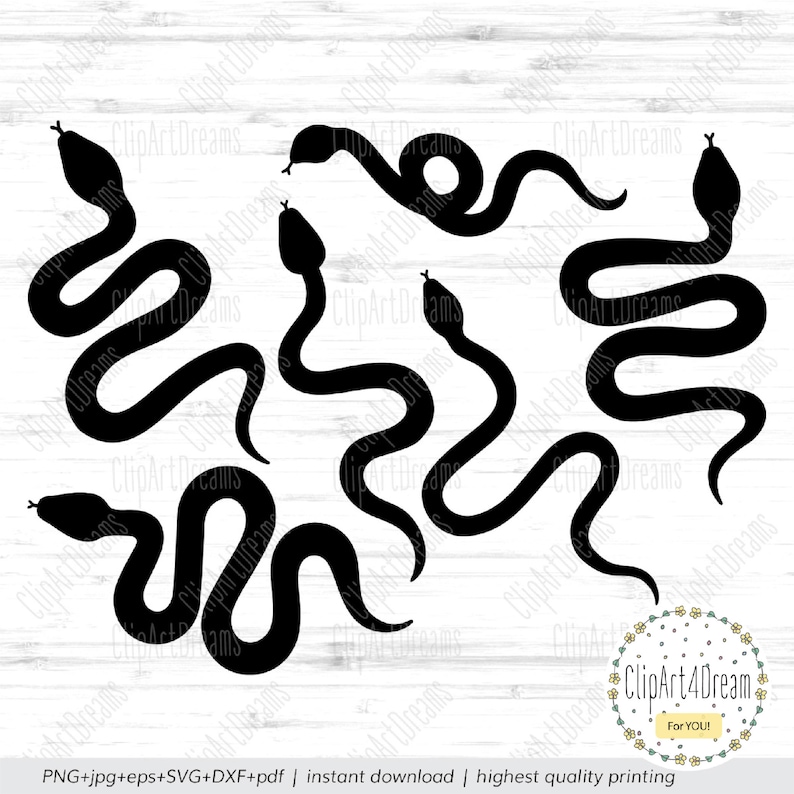 Snake SVG, Reptile Python Svg Clipart Snakes Cut Files for Cricut ...