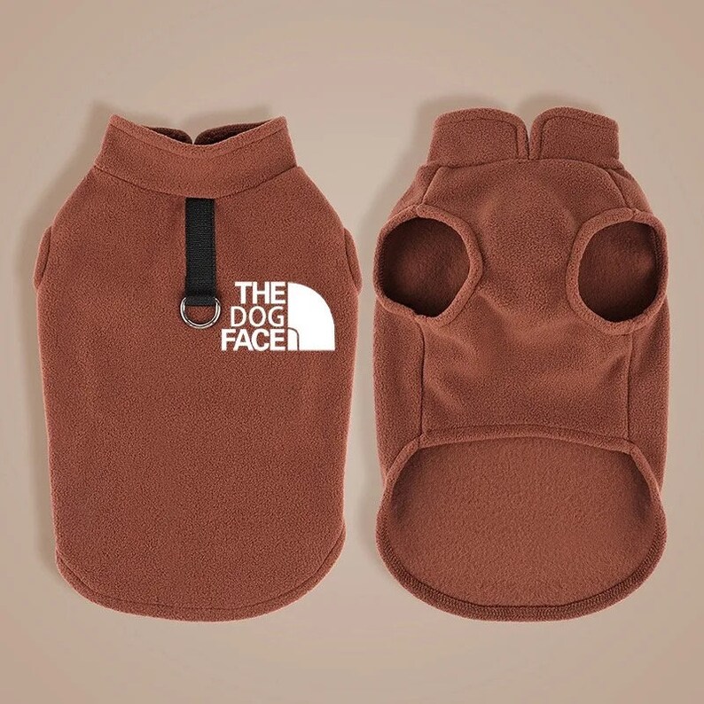 Fleece Hundepullover The Dog Face Braun