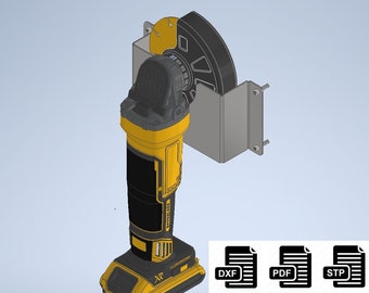 Angle Grinder Holder DXF, PDF, STP production files