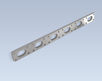 BMW M50 M52 M54 Exhaust manifold flange 1-piece design DXF file