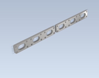 BMW M50 M52 M54 Exhaust manifold flange 2-piece design DXF file