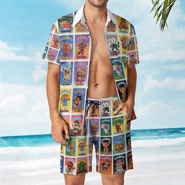 Garbage Pail Kids Print on Demand Men's Leisure Beach Suit