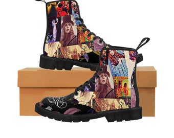 Stevie Nicks Women's Canvas Combat Boots