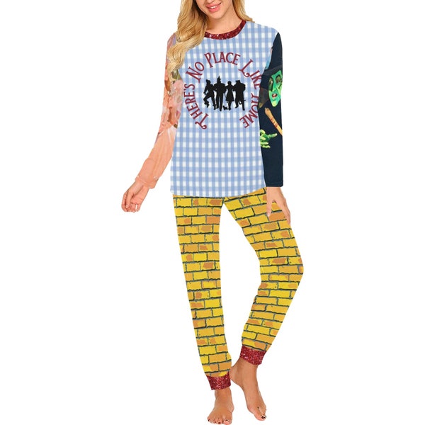 Wizard of OZ Witches, There's No Place Like Home Women's All Over Print Pajama Set