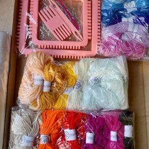 Small Weaving Loom Set: 2-in-1 Tapestry Looms with Tools & Yarn