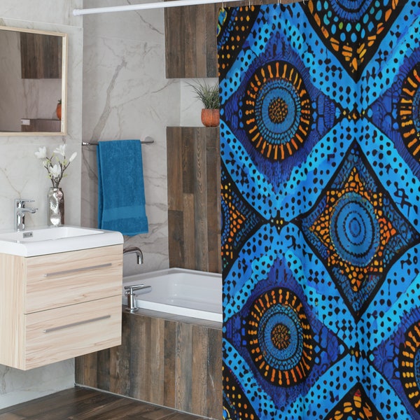 African Shower Curtain Etsy