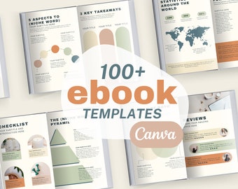 Ebook Vorlagen gedämpfte Farben | Canva Workbook Bunt | Natürlich Natur schöpferisches ebook