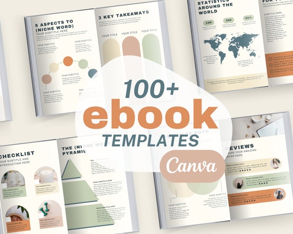 Ebook templates muted colors | Canva workbook colorful | Course creator ebook natural