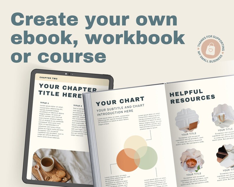 Modèles d'ebooks aux couleurs douces | Cahier d'exercices en toile coloré | Ebook de créateur de cours naturel image 10